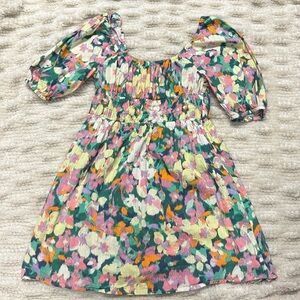 Gap Multicolor Dress Puff Sleeve